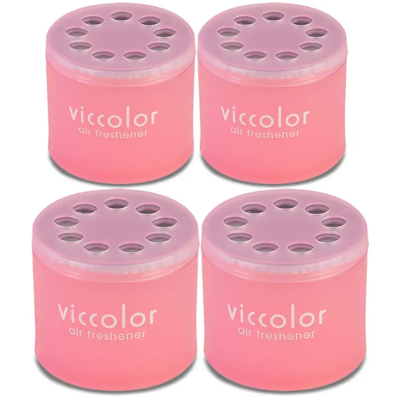 4X Viccolor Gel Based 85G Can/Peach & Kiss Scent Air Freshener Home/Office/Car 1