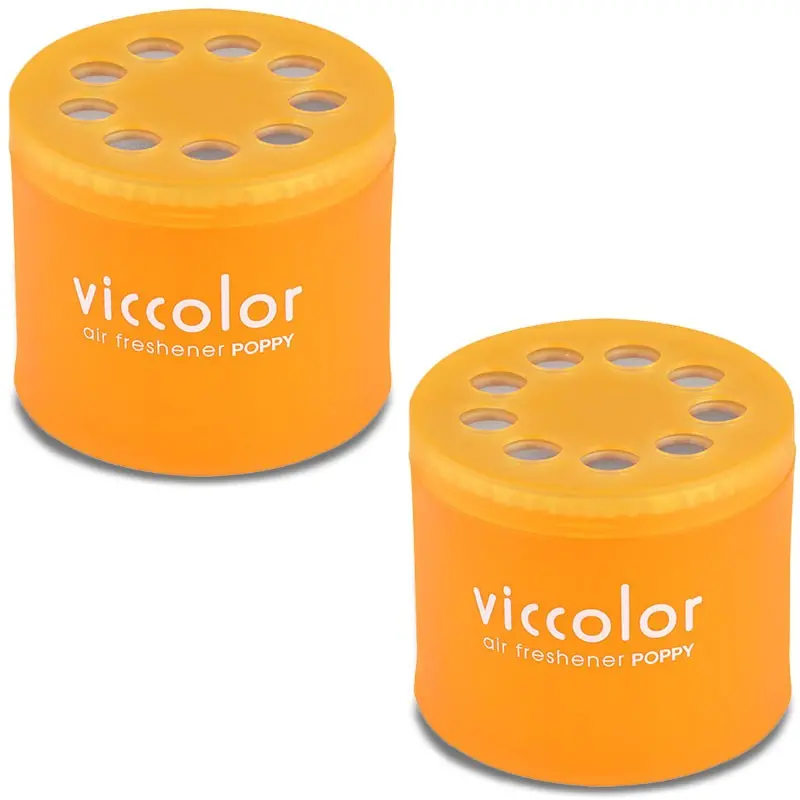 2X Viccolor Gel Based 85G Can/Sweet De Happy Scent Air Freshener Auto Car 1
