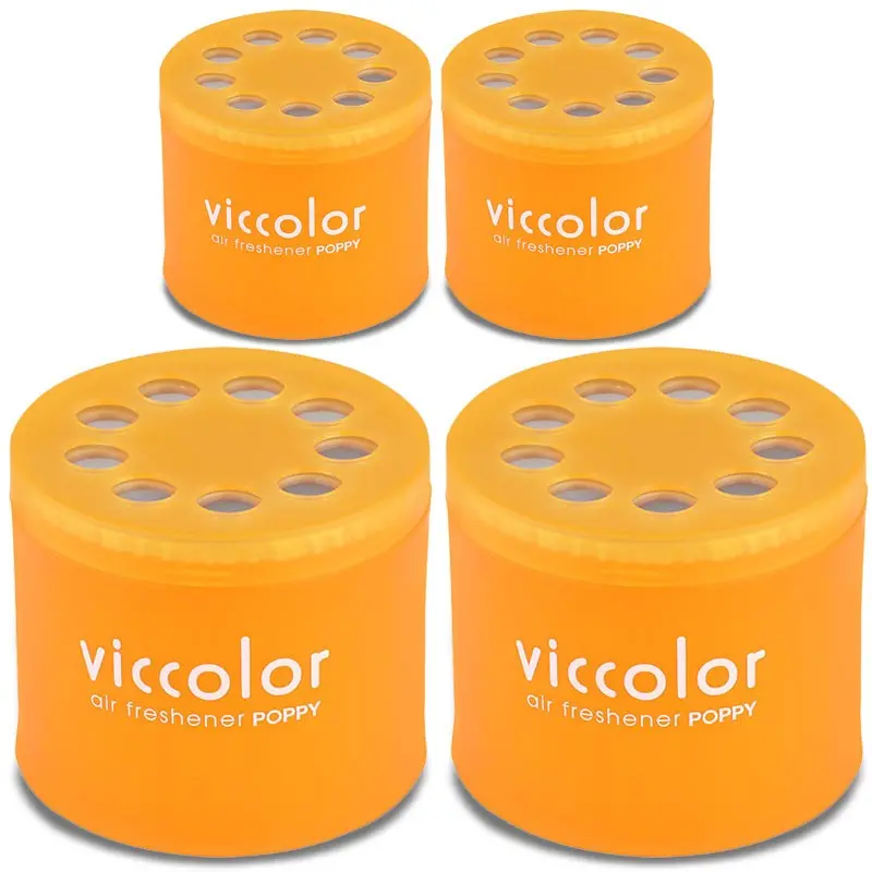 4X Viccolor Gel Based Can/Sweet De Happy Scent Air Freshener Indoor Auto 1