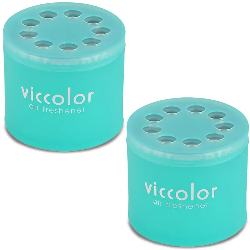 2X Viccolor Gel Based 85G Can/Clear Marine Scent Air Freshener Indoor Auto 1