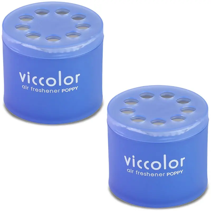 2X Viccolor Gel Based 85G Can/Blue Water Scent Air Freshener Bathroom 1