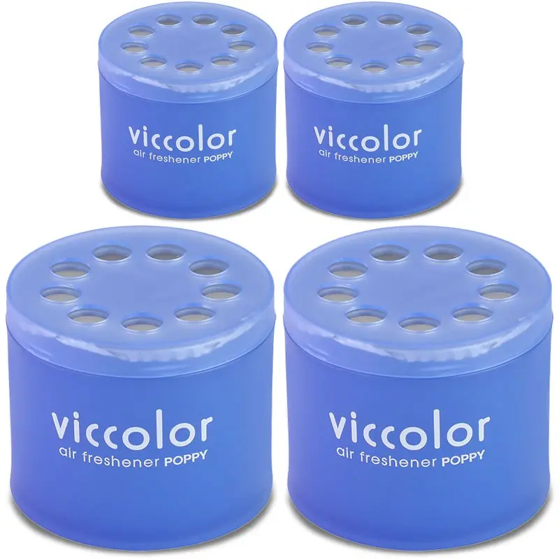 4X Viccolor Gel Based Can/Blue Water Scent Air Freshener Automotive Car Van 1