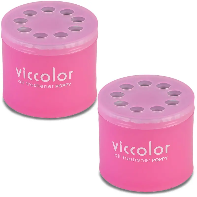2X Viccolor Gel Based 85G Can/White Musk Scent Air Freshener Restroom 1