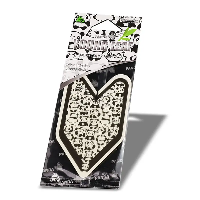 1X Tree Frog Young Leaf Paper Panda/Lemon Squash Scent Air Freshener Auto 1