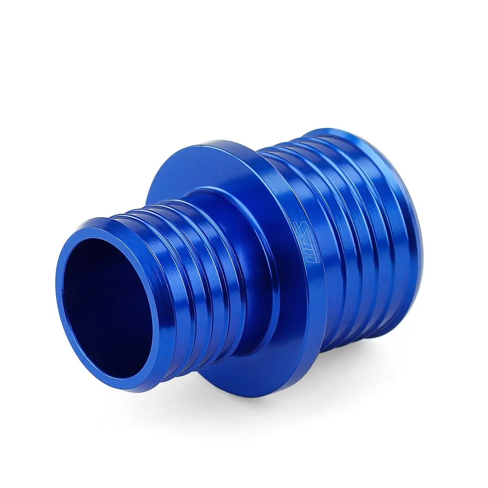 Hps 1/2" Reduced To 5/8" Blue Billet Aluminum Hose Joiner Union Connector 1-1/2" Length 1