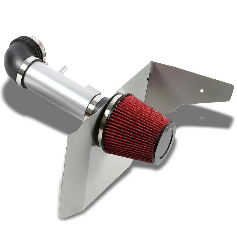 Cold Air Intake Kit Silver Pipe+Heat Shield For Chevrolet 10-11 Camaro V6 3.6L 1