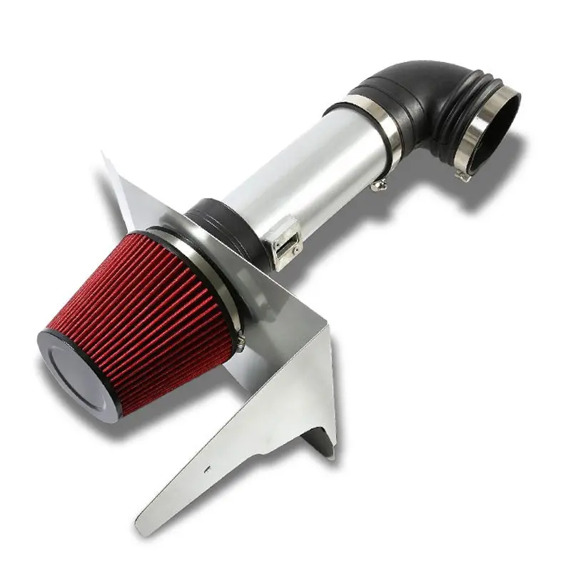 Cold Air Intake Kit Silver Pipe+Filter+Heat Shield For Chevrolet 10-15 Camaro V8 1