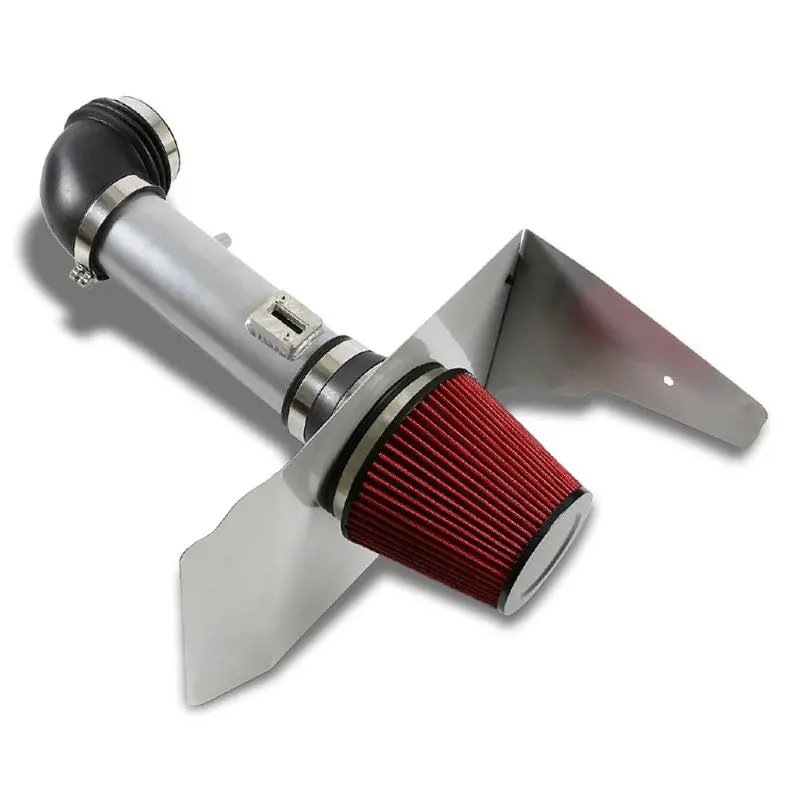 Cold Air Intake Kit Silver Pipe+Heat Shield For Chevrolet 12-15 Camaro Lt/Ls V6 1