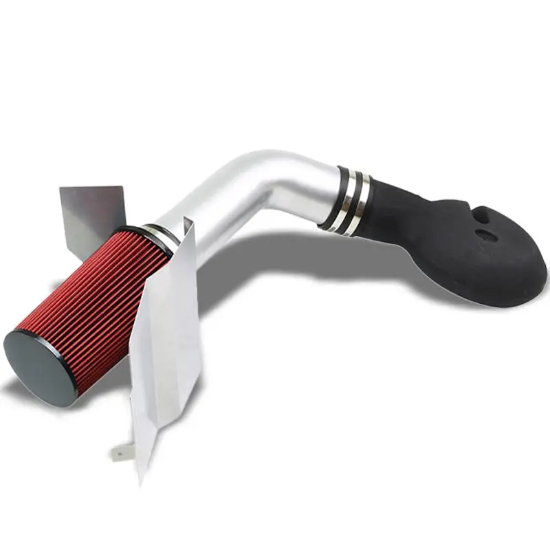 Cold Air Intake Polish Pipe/Red Fitler+Heat Shield For 97-99 Dakota/Durango V8 1