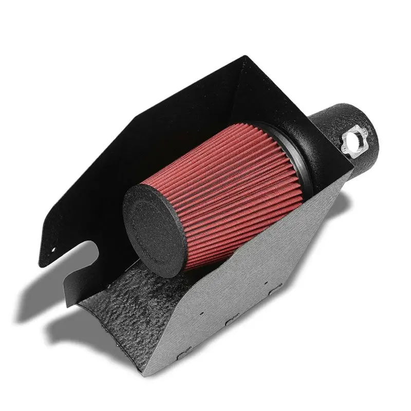 Black Air Intake Kit+Heat Shield For Ford 08-10 F250/F350/F450 6.4L V8 Diesel 1