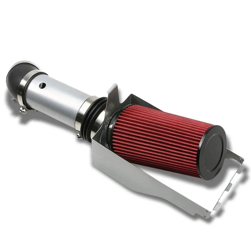 Cold Air Intake Kit Silver Pipe+Heat Shield For Ford 99-03 F250 Super Duty V8 1