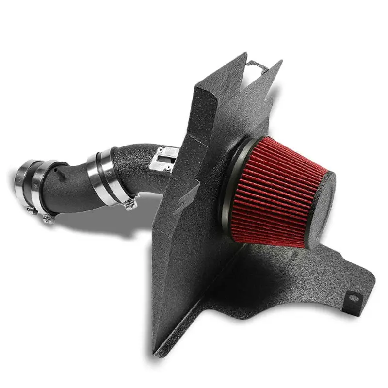 Cold Air Intake Kit Black Pipe+Filter+Heat Shield For Ford 11-14 Mustang Base V6 1