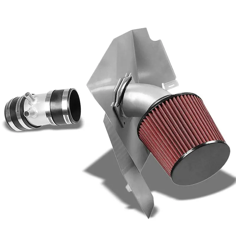 Cold Air Intake Kit Silver+Heat Shield For 99-03 Frontier D22/Xterra Wd22 3.3 V6 1