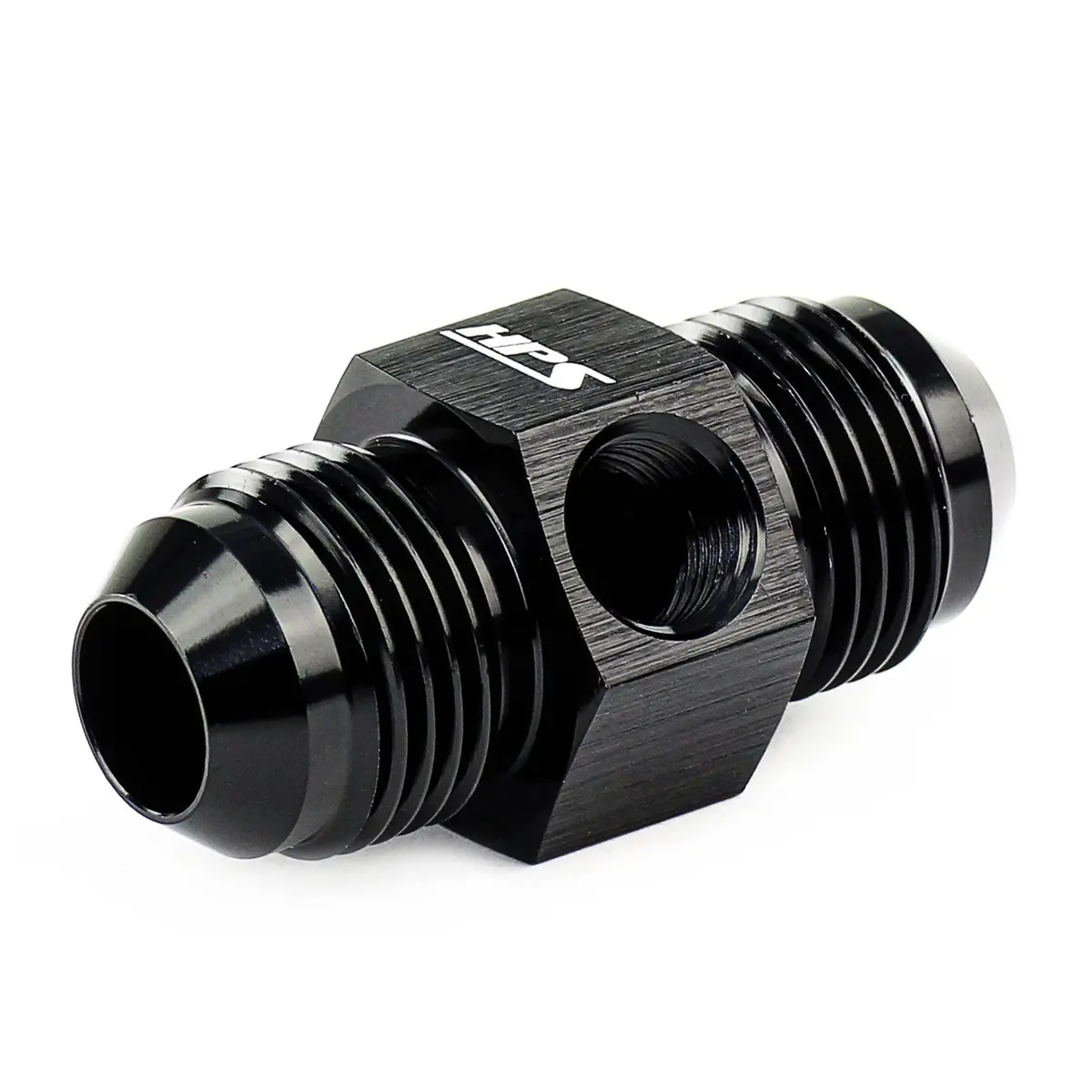 Hps An Male To Male An Adapter Fitting, Straight, 1/8" Npt Female Port, -12An, Black Aluminum 2