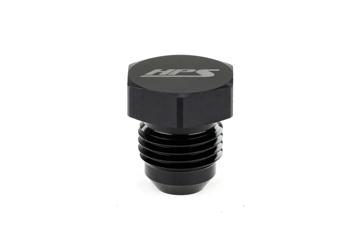Hps An Male Flare Plug, Straight, 37 Degree Flare, An -8 , Black Aluminum Fitting 2