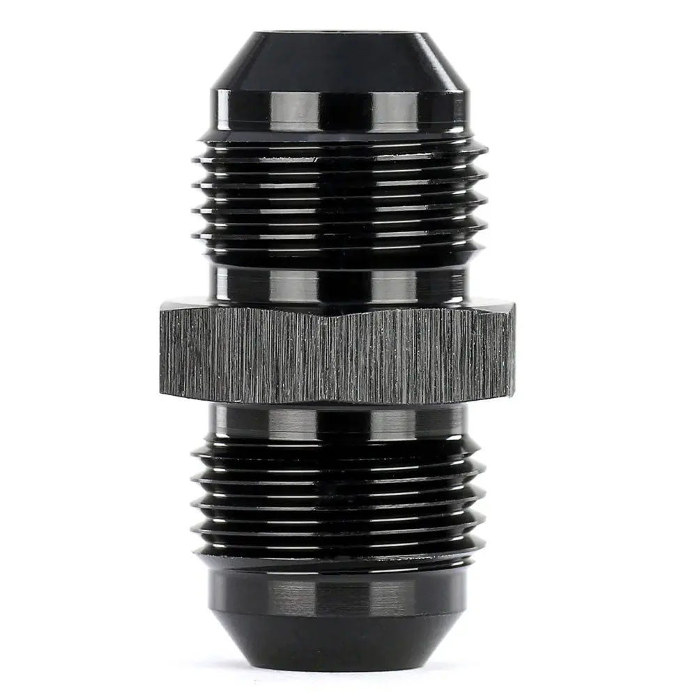 Hps An Male To Male Union Adapter Fitting Connector, Straight, An -12, Black Aluminum 2
