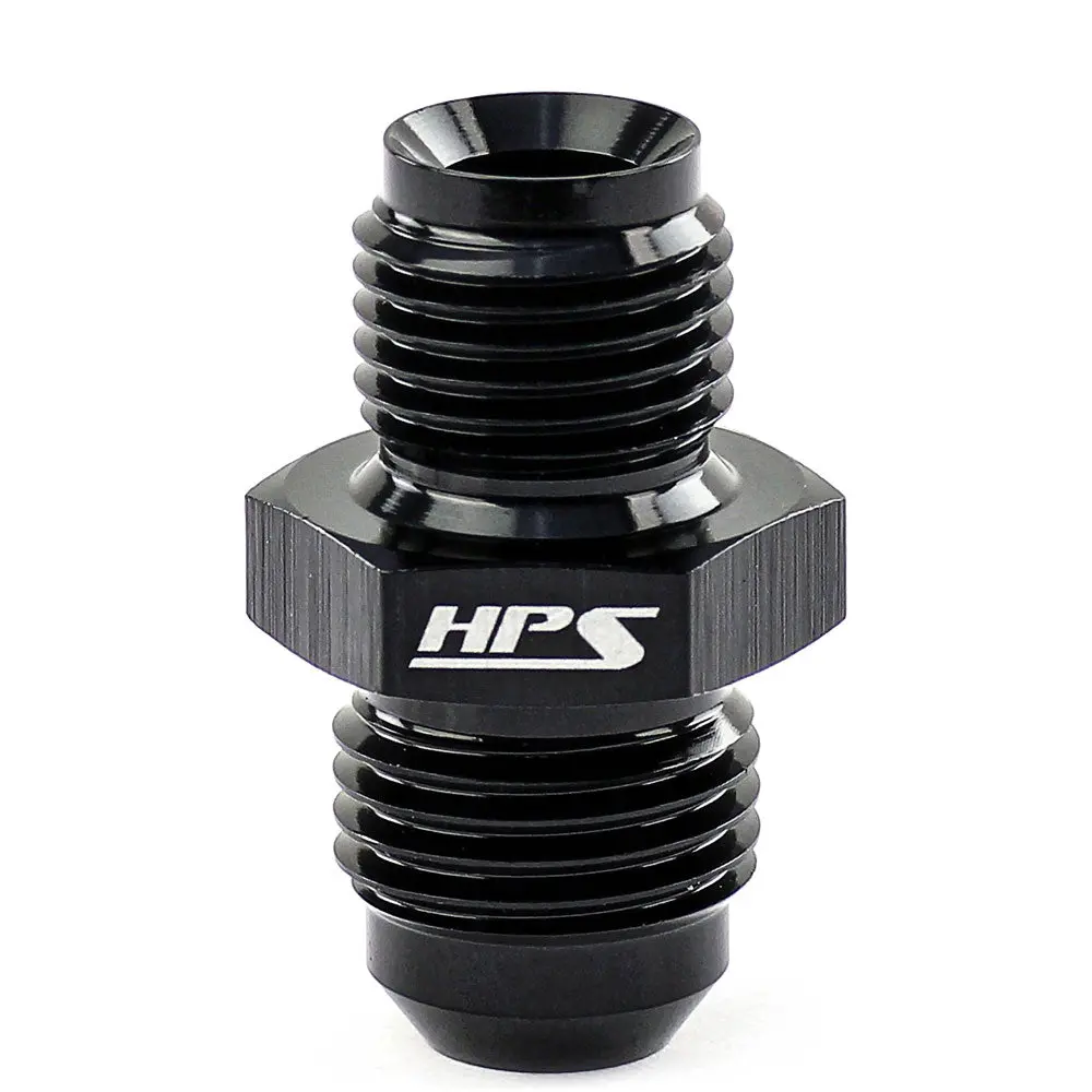 Hps An Male To Metric Adapter Fitting, Straight, An -4 To M16 X 1.5, Black Aluminum 1