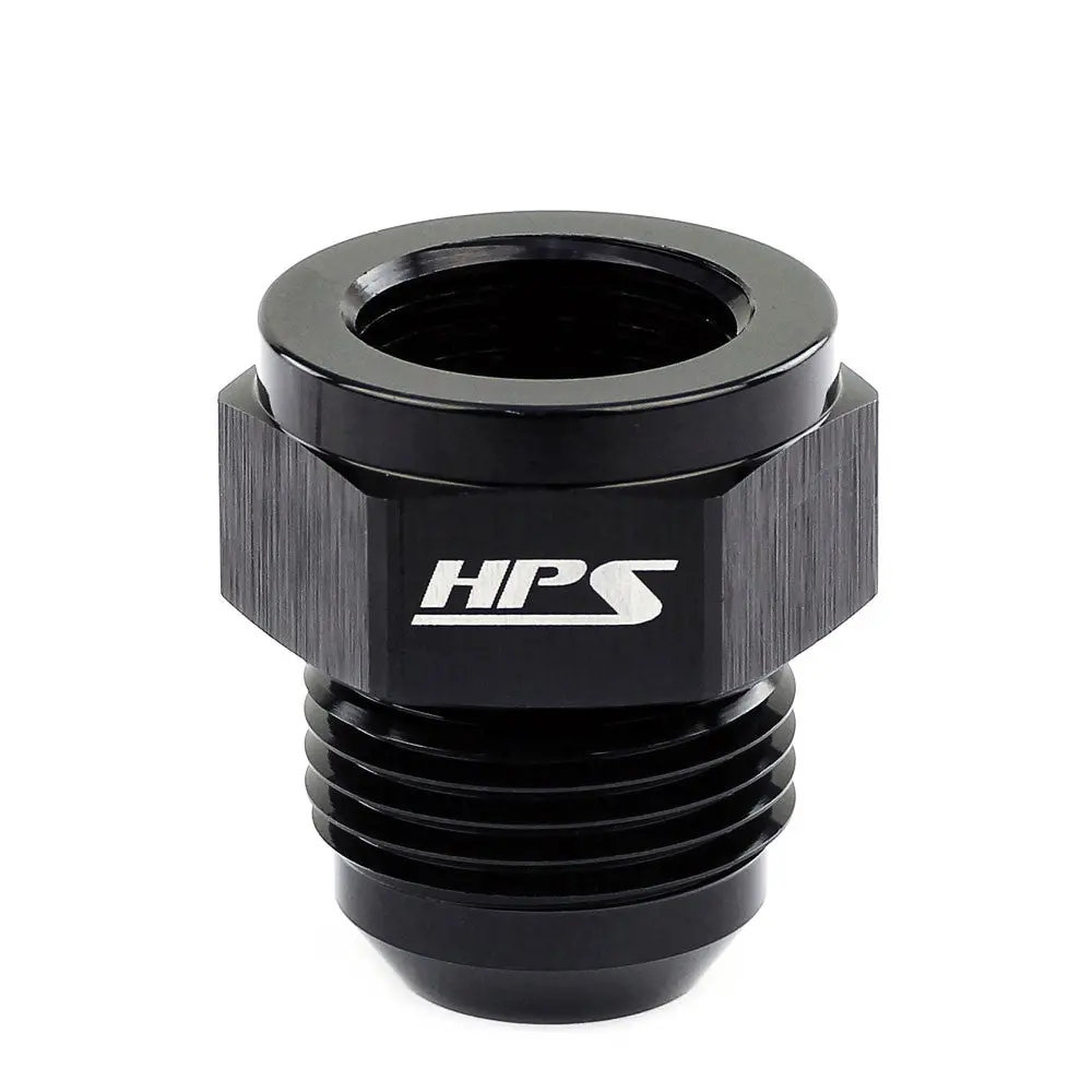 Hps Female An To Male An Flare Expander Adapter, Straight, An -6 To -8, Black Aluminum 1