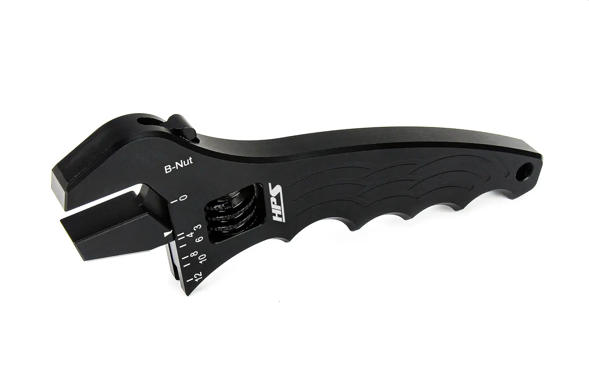 Hps Black Aluminum Adjustable An Hose Fitting Wrench Spanner  (Up To -12An) 1