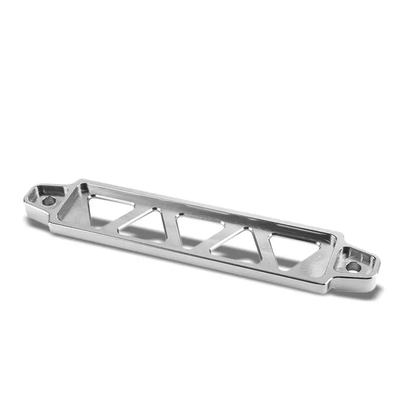 190Mm/220Mm Silver Billet Aluminum Car Battery Tie Down Mount Bracket Long Bar 1