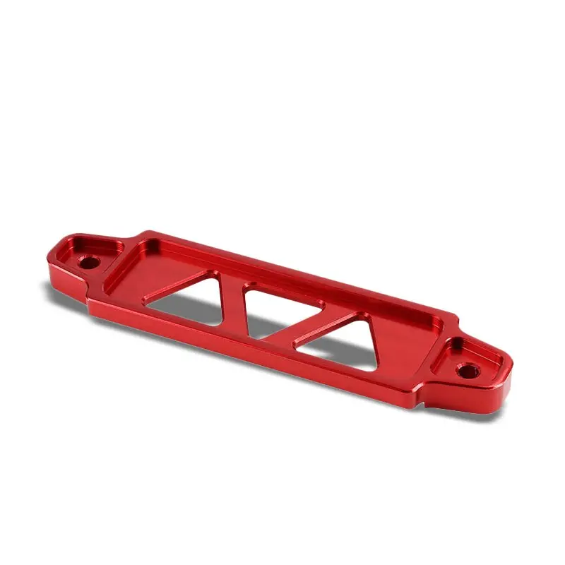 145Mm/170Mm Red Billet Aluminum Car Battery Tie Down Mount Bracket Short Bar 1