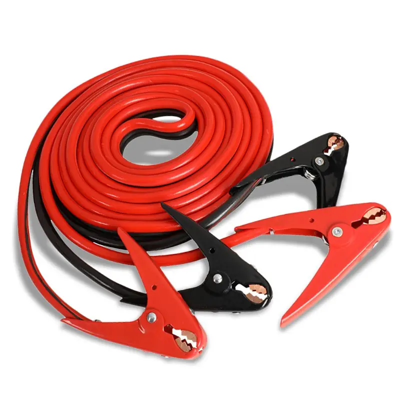 Heavy Duty 20Ft 2 Gauge Copper Wire Battery Jumper Cables Jump Start Booster Kit 1