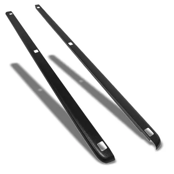 Black Truck Bed Cap Molding Rail Cover For 07-15 Silverado 6.5Ft Bed W/Holes 1