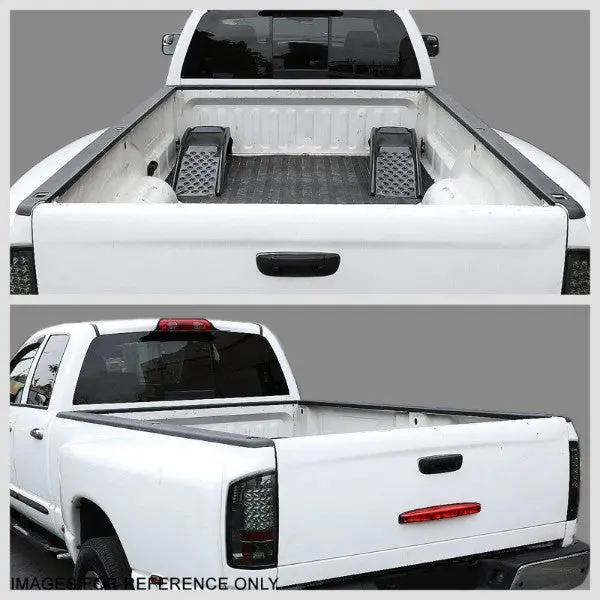 Black Truck Bed Cap Molding Rail Cover For 07-15 Silverado 6.5Ft Bed W/Holes 2