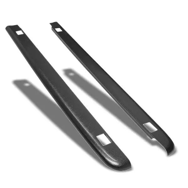 Black Truck Bed Cap Molding Rail Cover For 07-13 Silverado 1500 5.8Ft Bed W/Hole 1
