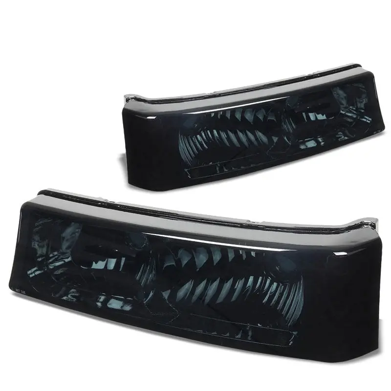 Turn Signal Bumper Light Chrome/Smoke Lens/Amber For 03-07 Silverado/Avalanche 1