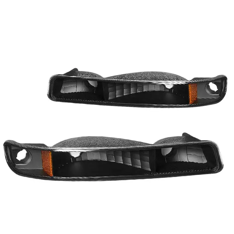 Turn Signal Bumper Light Black Housing/Clear Lens/Amber Corner For 99-06 Sierra 1