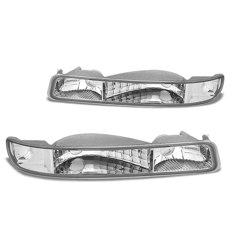 Turn Signal Bumper Light Chrome/Clear Lens/Corner For 99-06 Gmc Sierra/Yukon 1