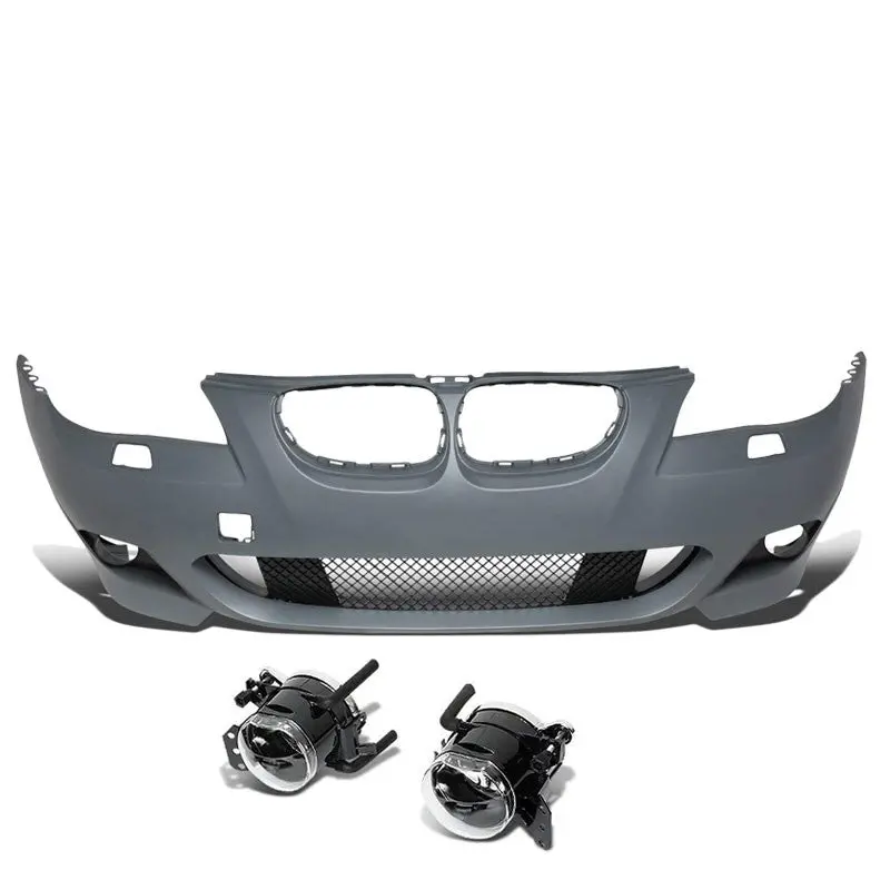M-Tech Style Front Bumper+Lower Grille+Fog Light For 04-07 Bmw 5-Series 4Dr 1