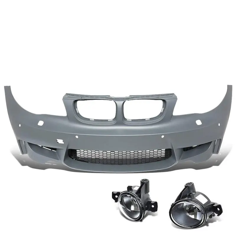 1M Style (W/Pdc) Front Bumper+Lower Grille+Fog Light For 08-13 Bmw E82 1-Series 1