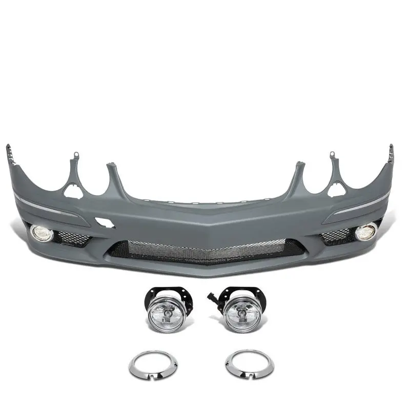 E63 Style (W/Pdc) Front Bumper+Lower Grille+Fog Light For 07-09 Benz E-Class 1