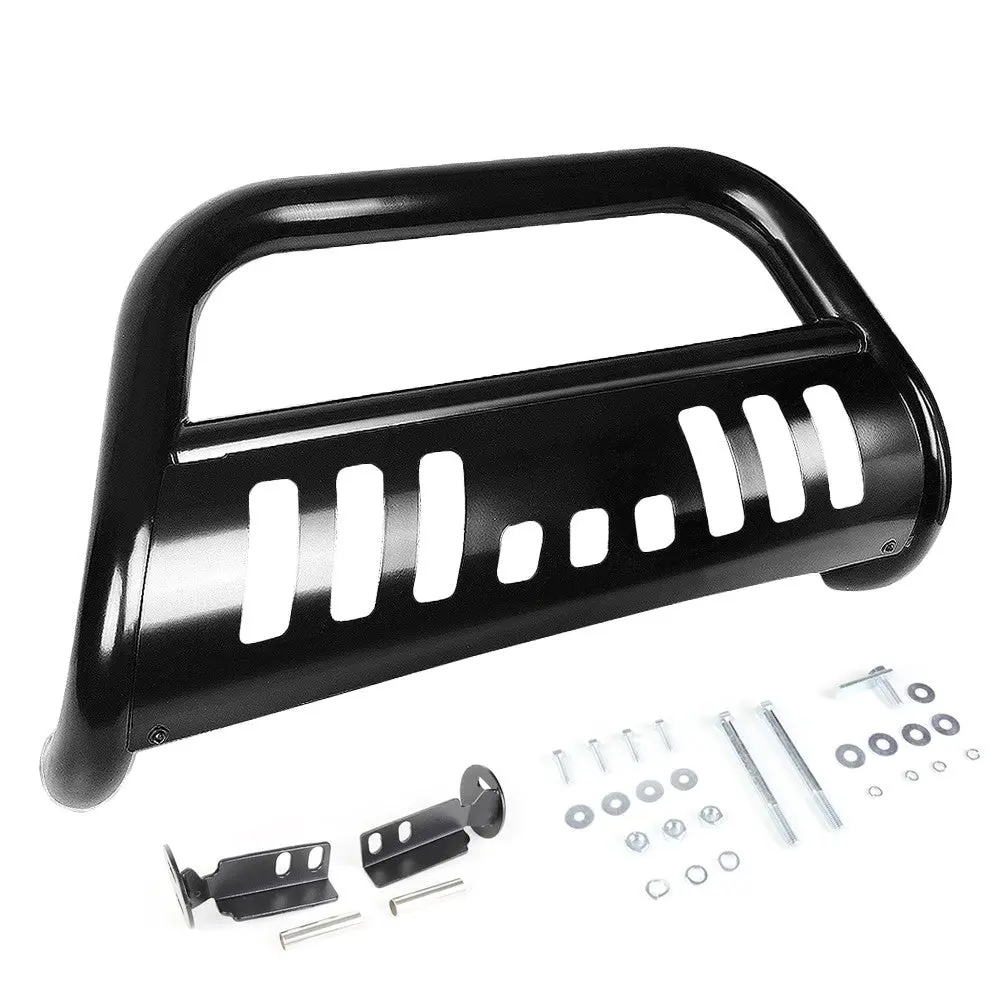 Black Bull Bar Bumper Grille Guard Skid Plate For Chevy 07-13 Silverado 1500 1