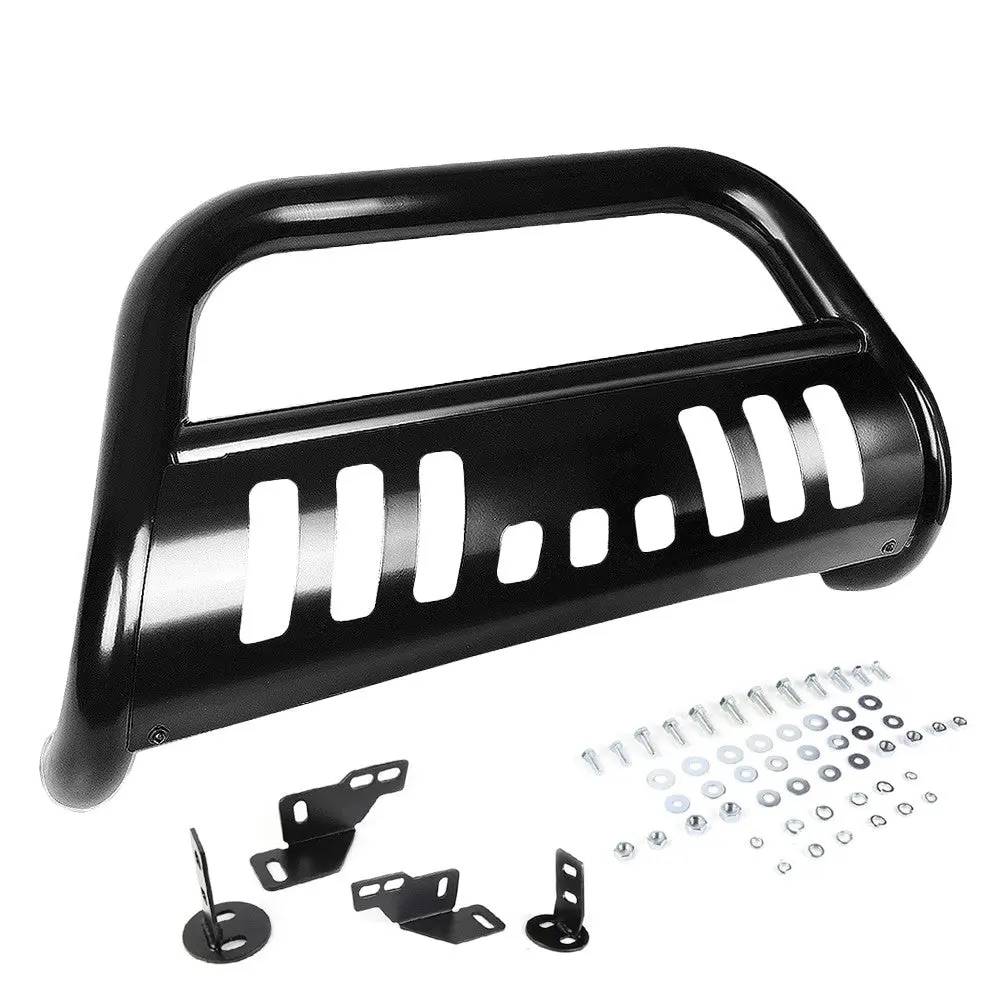 Black Bull Bar Bumper Grille Guard Skid Plate For Chevy 07-10 Silverado 2500Hd 1