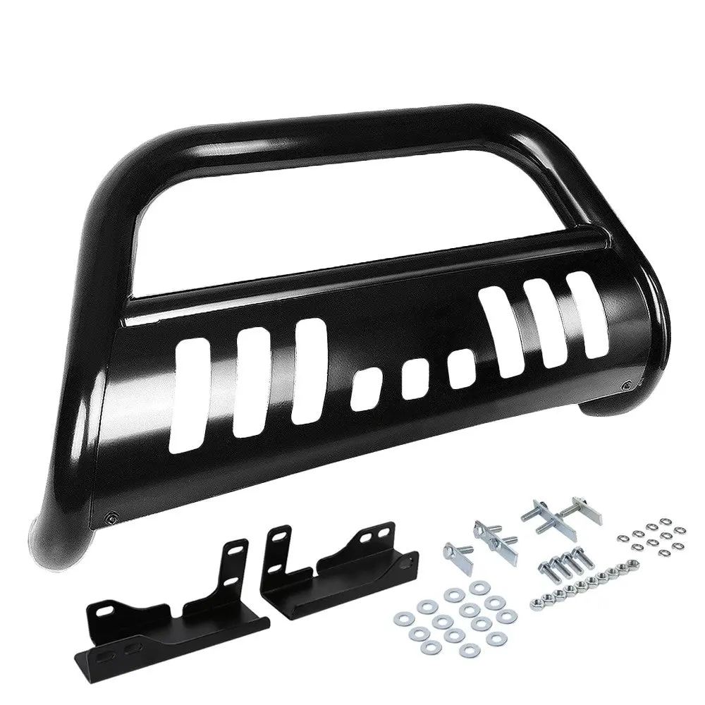 Black Bull Bar Bumper Grille Guard Skid Plate For Chevy 14-16 Silverado 1500 1