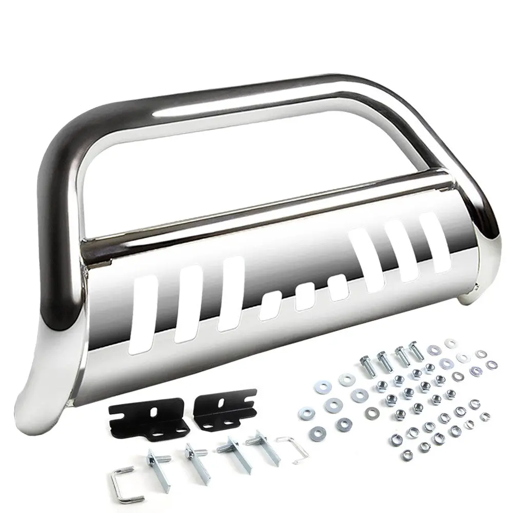 Chrome Bull Bar Bumper Grille Guard Skid Plate For Ford 04-08 F150 Non-Heritage 1