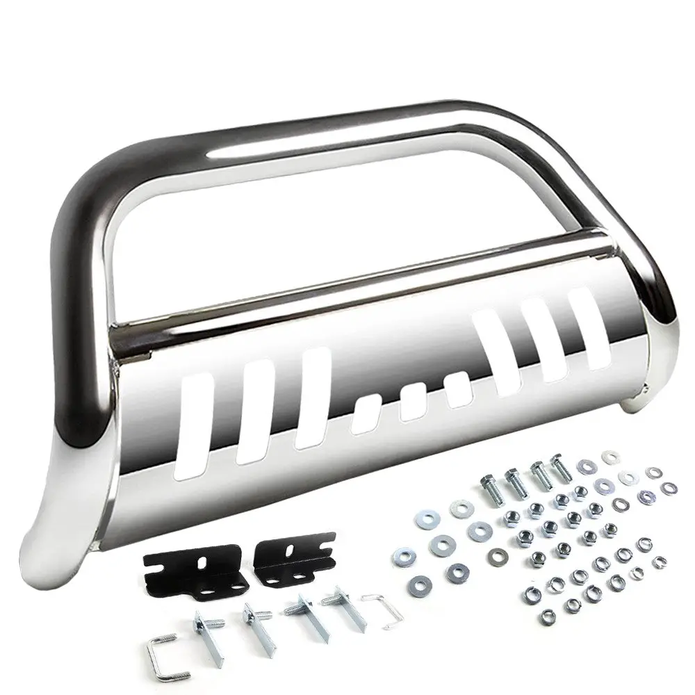 Chrome Bull Bar Bumper Grille Guard Skid Plate For Ford 04-16 F150 Non-Ecoboost 1