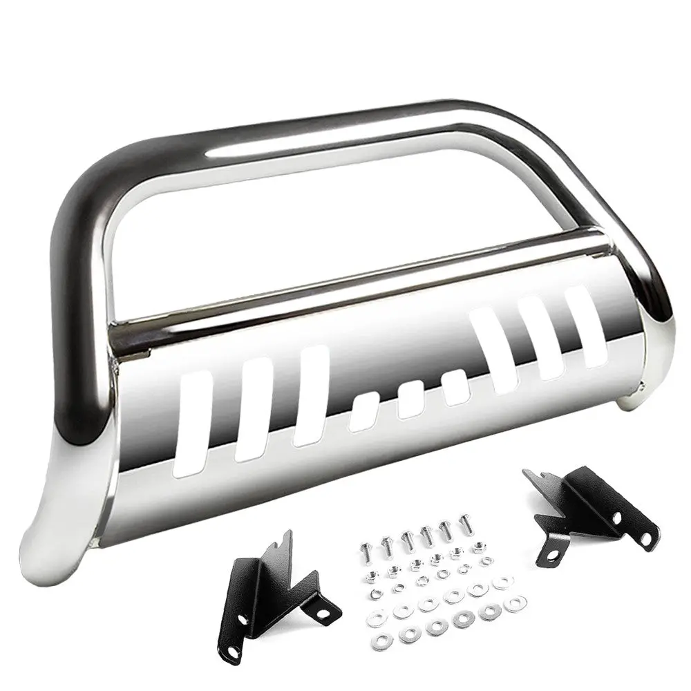 Chrome Bull Bar Bumper Grille Guard Skid Plate Kit For Dodge 05-10 Dakota Truck 1