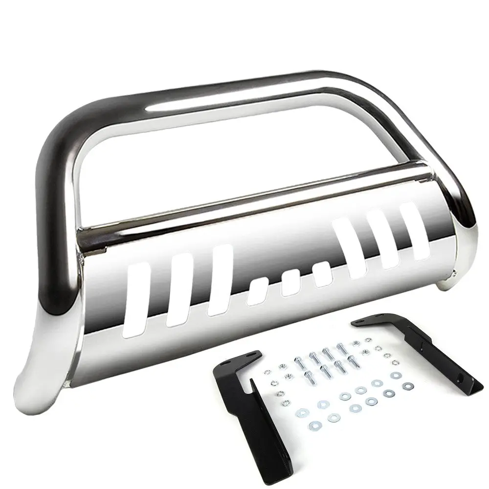 Chrome Bull Bar Bumper Grille Guard Skid Plate For Jeep 11-16 Grand Cherokee 1