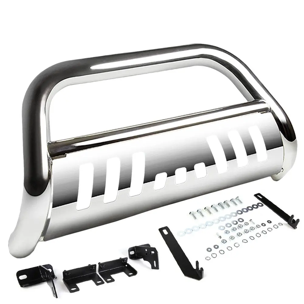 Chrome Bull Bar Bumper Grille Guard Skid Plate Kit For 09-18 Ram 1500 Truck 1