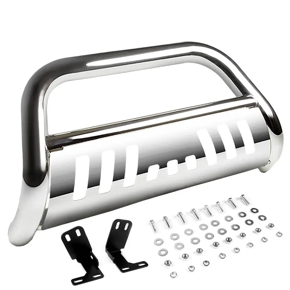 Chrome Bull Bar Bumper Grille Guard Skid Plate For 11-18 Ram 2500/3500 Truck 1