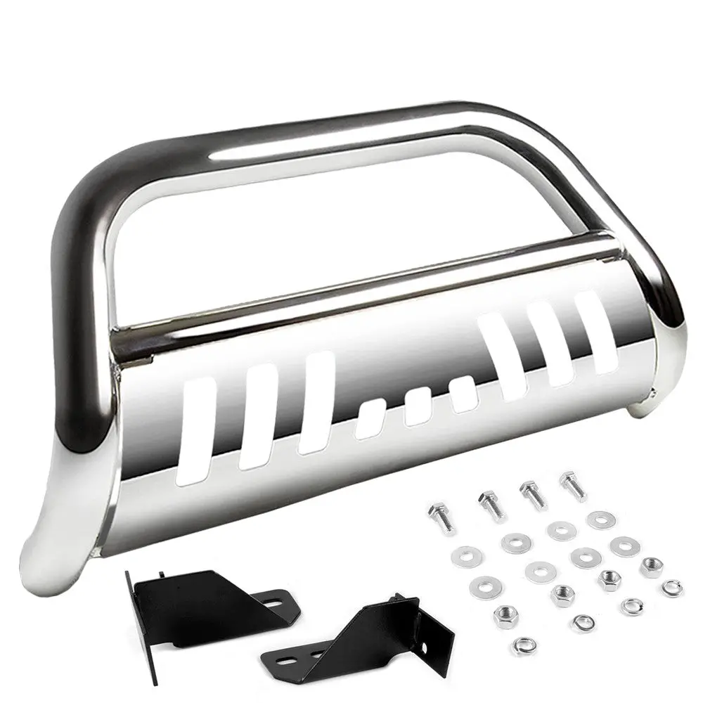Chrome Bull Bar Bumper Grille Guard Skid Plate Kit For Honda 06-14 Ridegline 1