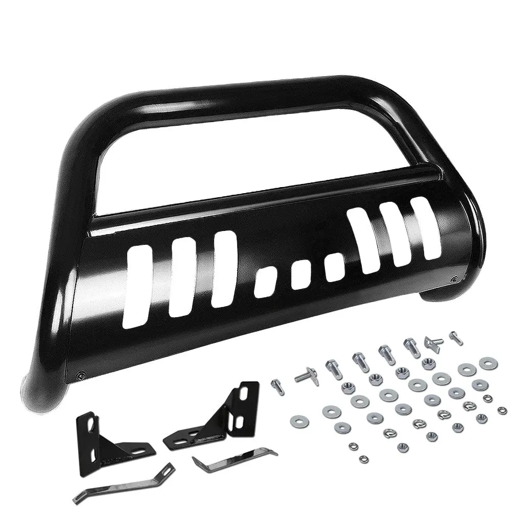 Black Bull Push Bar Bumper Grille Guard Skid Plate Kit For Honda 09-15 Pilot 1