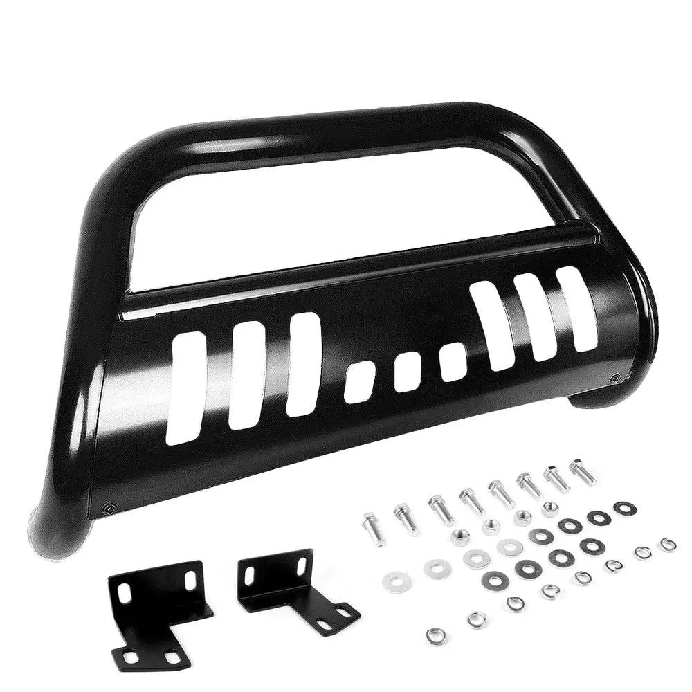 Black Bull Push Bar Bumper Grille Guard Skid Plate Kit For Nissan 05-16 Frontier 1