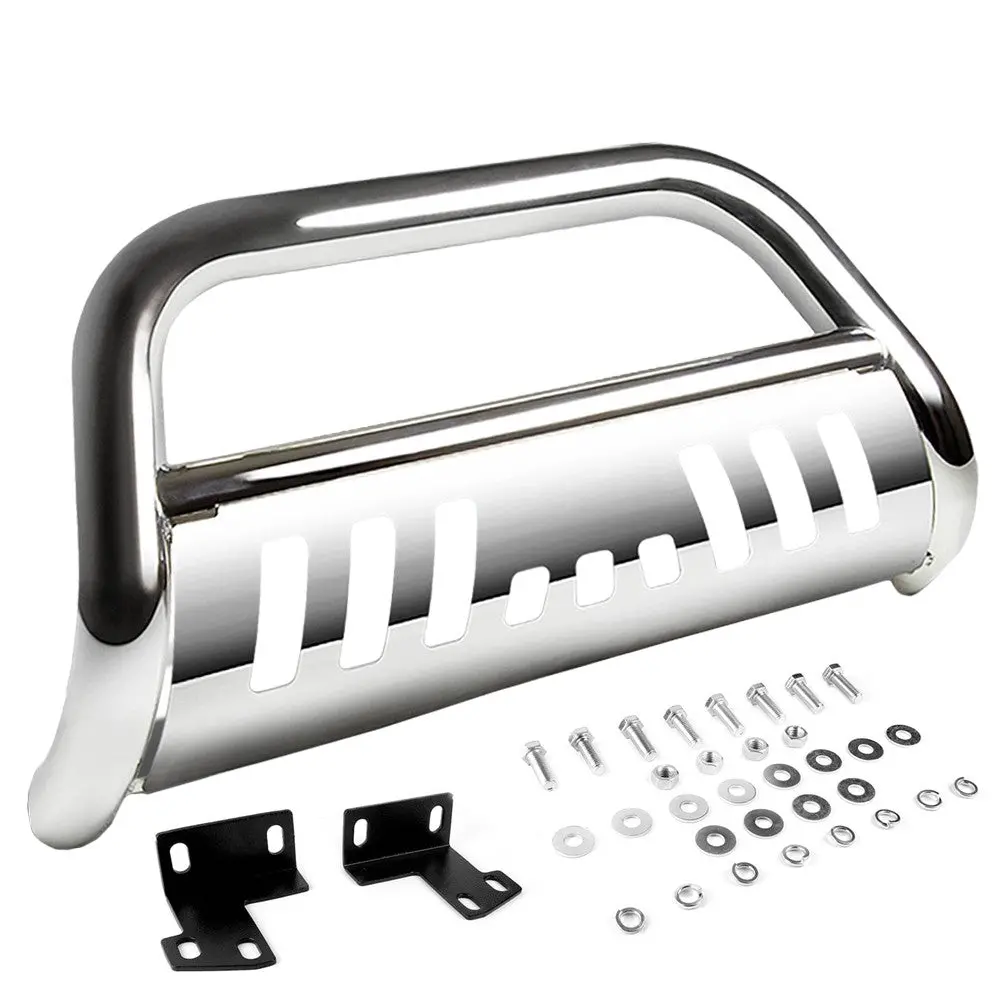 Chrome Bull Bar Push Bumper Grille Guard Skid Plate For Nissan 05-16 Frontier 1
