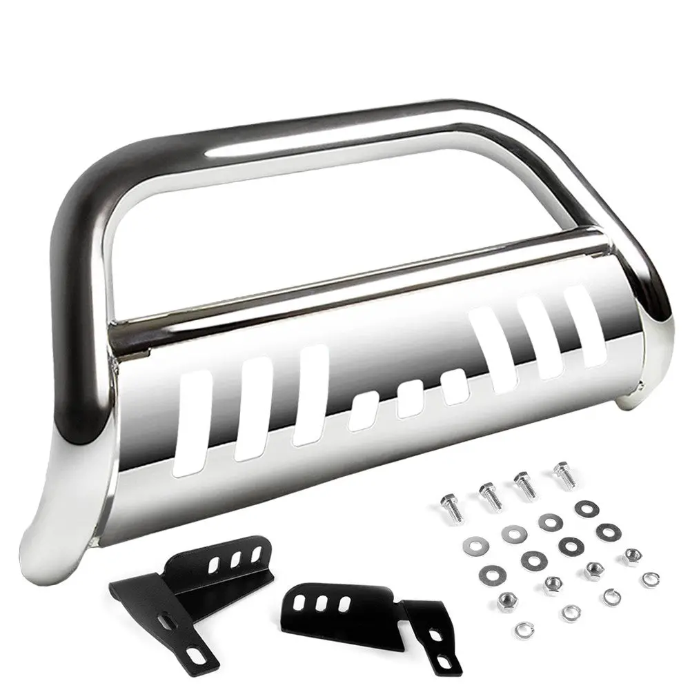Chrome Bull Bar Push Bumper Grille Guard Skid Plate Kit For Toyota 10-16 4Runner 1
