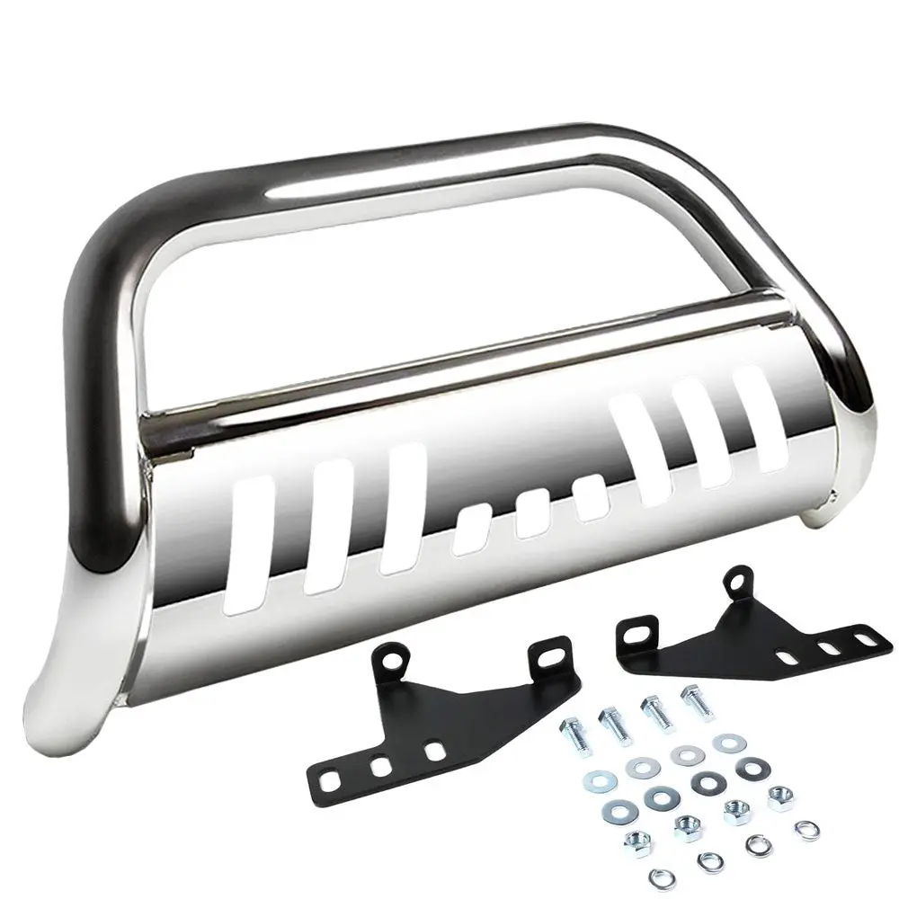 Chrome Bull Bar Bumper Grille Guard Skid Plate For 16-17 Pilot/2017 Ridgeline 1